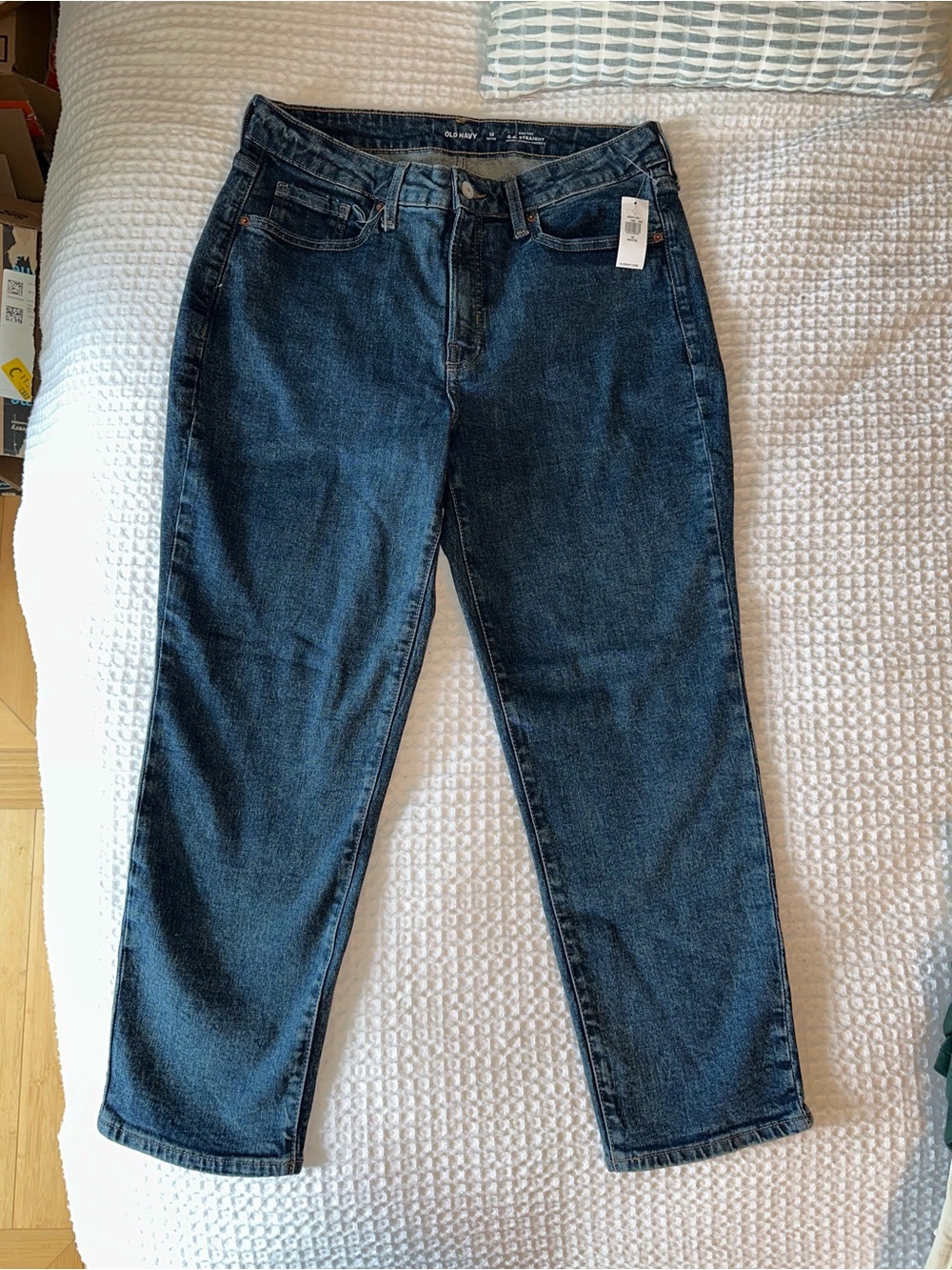 Old Navy Dark Blue Straight-Leg Jeans